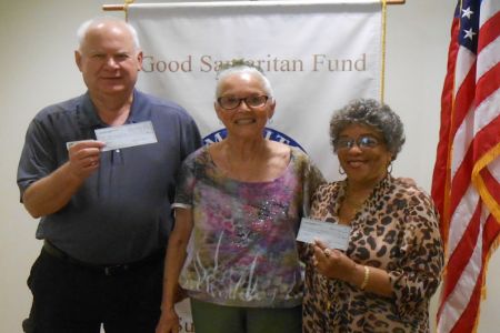 Paula Lickfeldt of the Elegant Garden Club presented checks to John Mayoka, President, and Connie Faison, Alzheimer's/Dementia Auxiliary